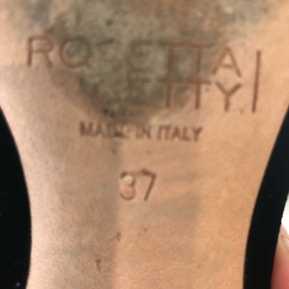 Rosetta Getty Lace Up Black Velvet Ballet Slippers - Picture 5 of 5